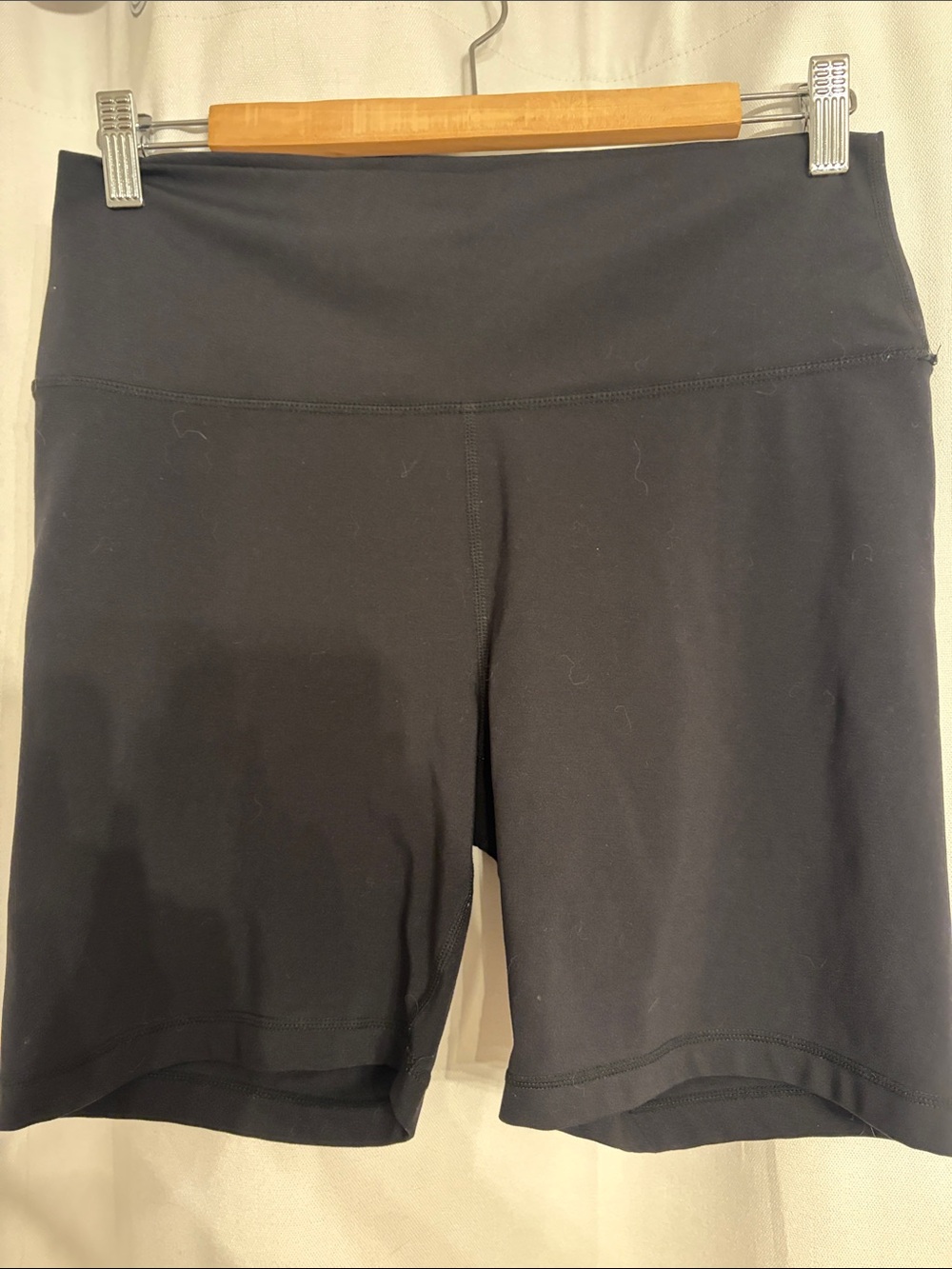 90 Degree By Reflex Solid Black High-Rise Bike Shorts